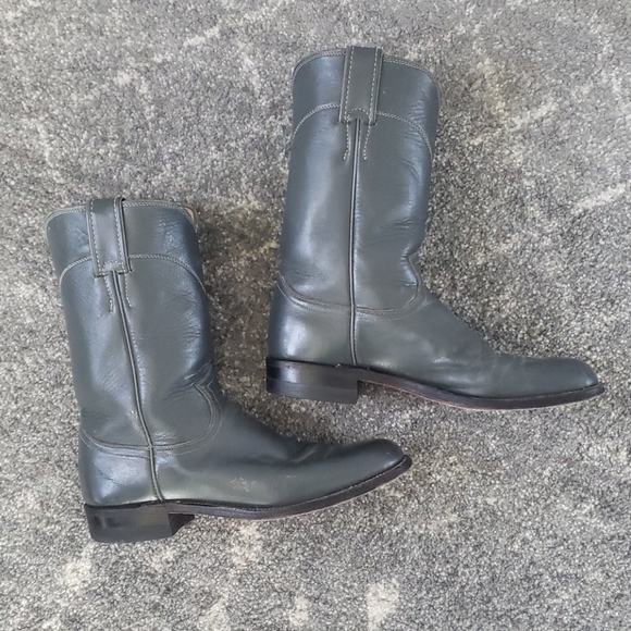 Justin Boots Shoes - Justin Boots Women's Gray Leather Boots